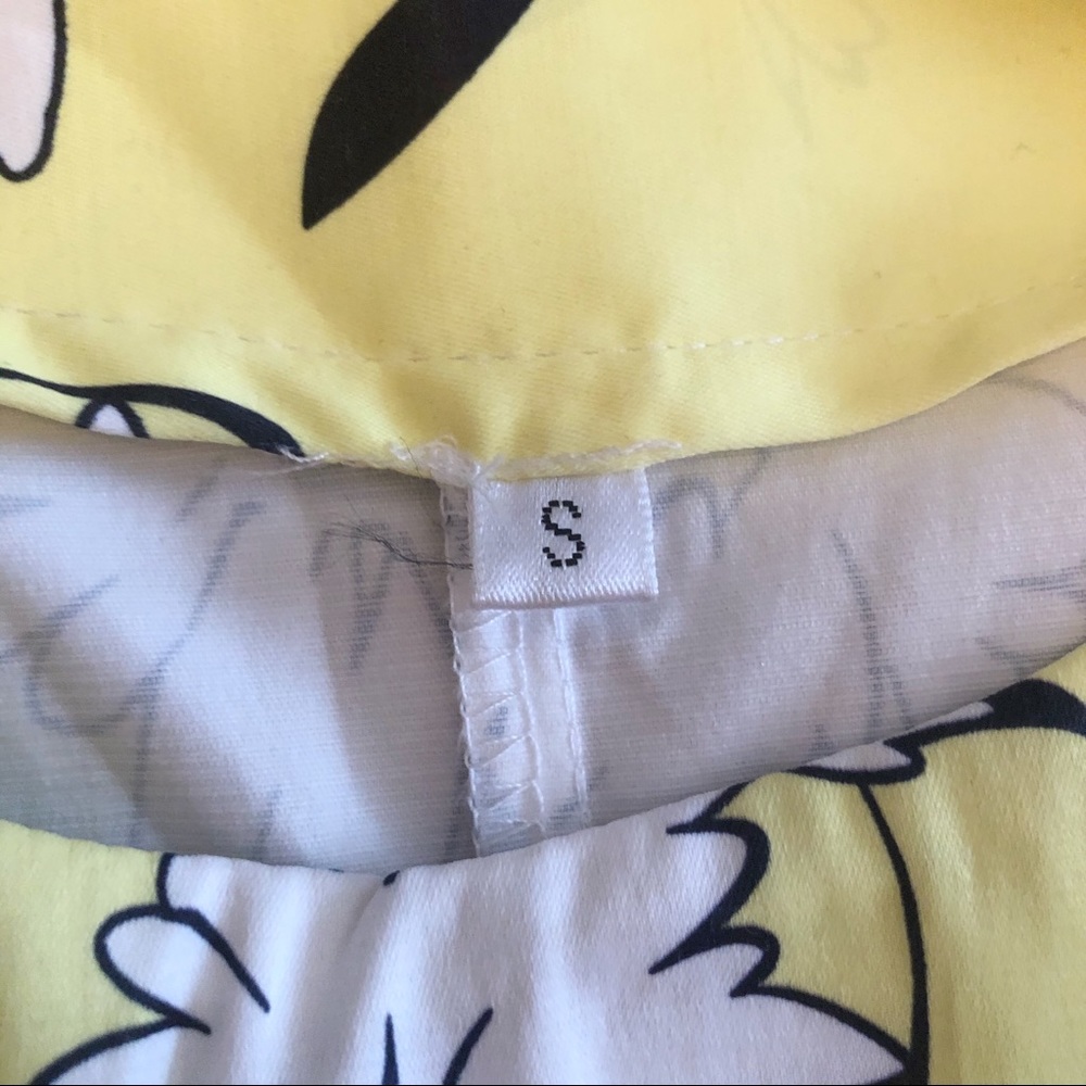 Womens yellow flower dress - Picture 2 of 2